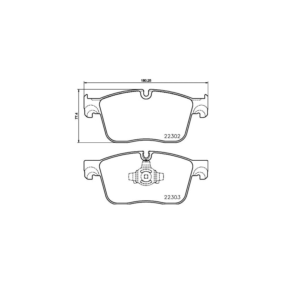 Hella 8DB 355 024 661 Brake Pad Set Prepared For Wear Indicator