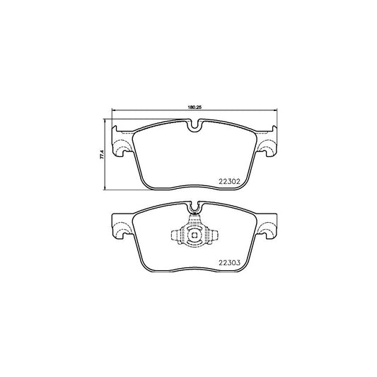 Hella 8DB 355 024 661 Brake Pad Set Prepared For Wear Indicator