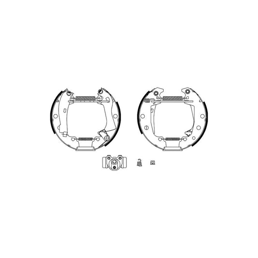 Hella 8DB 355 016 201 Brake Pad Set For Mitsubishi Colt Vi Plus With Acoustic Wear Warning