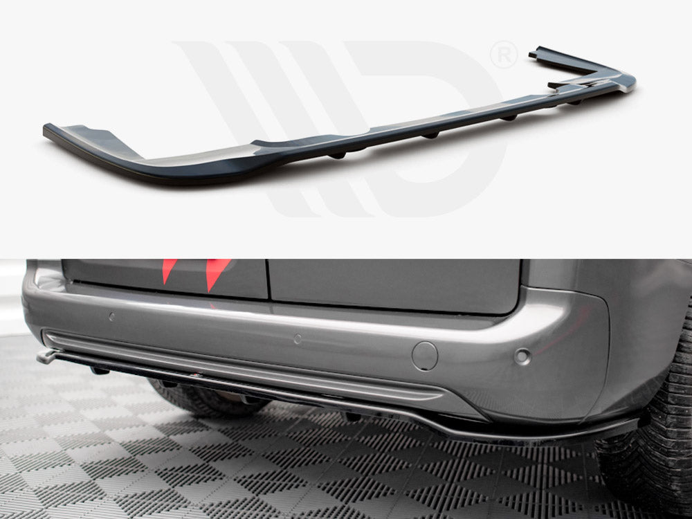 Maxton Design PE-PA-3-RD1T+RD2T Central Rear Splitter (vertical Bars) Peugeot Partner MK3 (2018-) | Duco Car Parts UK Car Parts