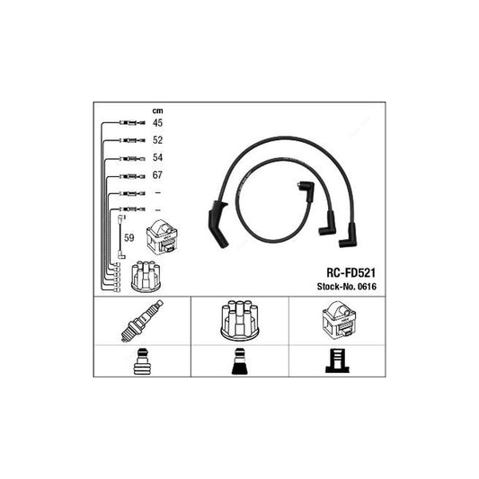 NGK Ignition Cable Kit RC-FD521 (NGK0616)