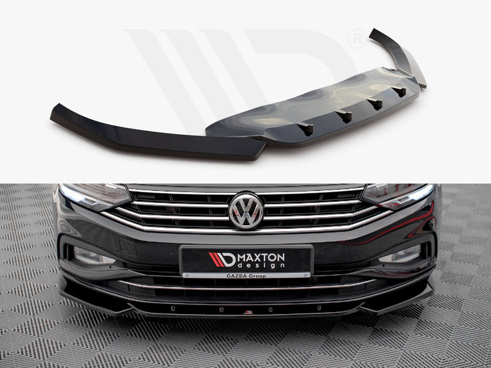 Maxton Design VW-PA-B8F-FD1T Front Splitter V.1 VW Passat B8 Facelift (2019-) | Duco Car Parts UK Car Parts