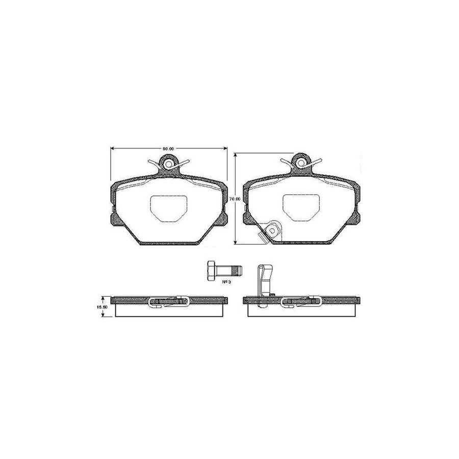 Bosch 0986Tb2787 Brake Pad Set Excl Wear Warning Contact With Accessories
