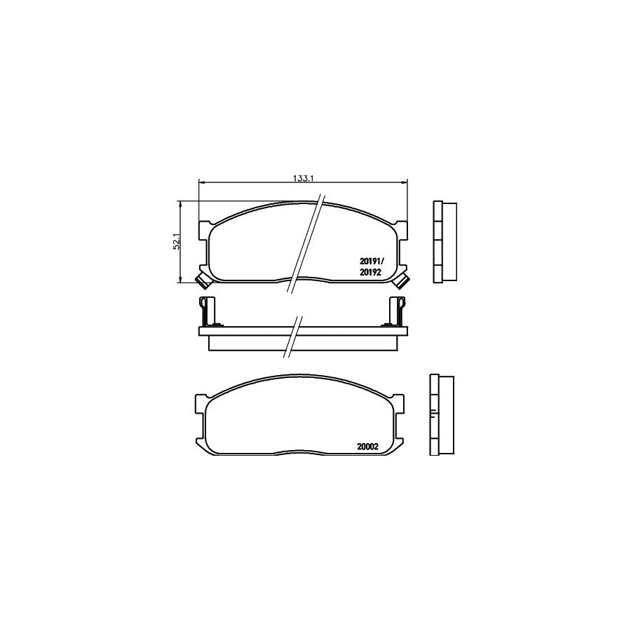 Hella 8DB 355 006 211 Brake Pad Set With Acoustic Wear Warning