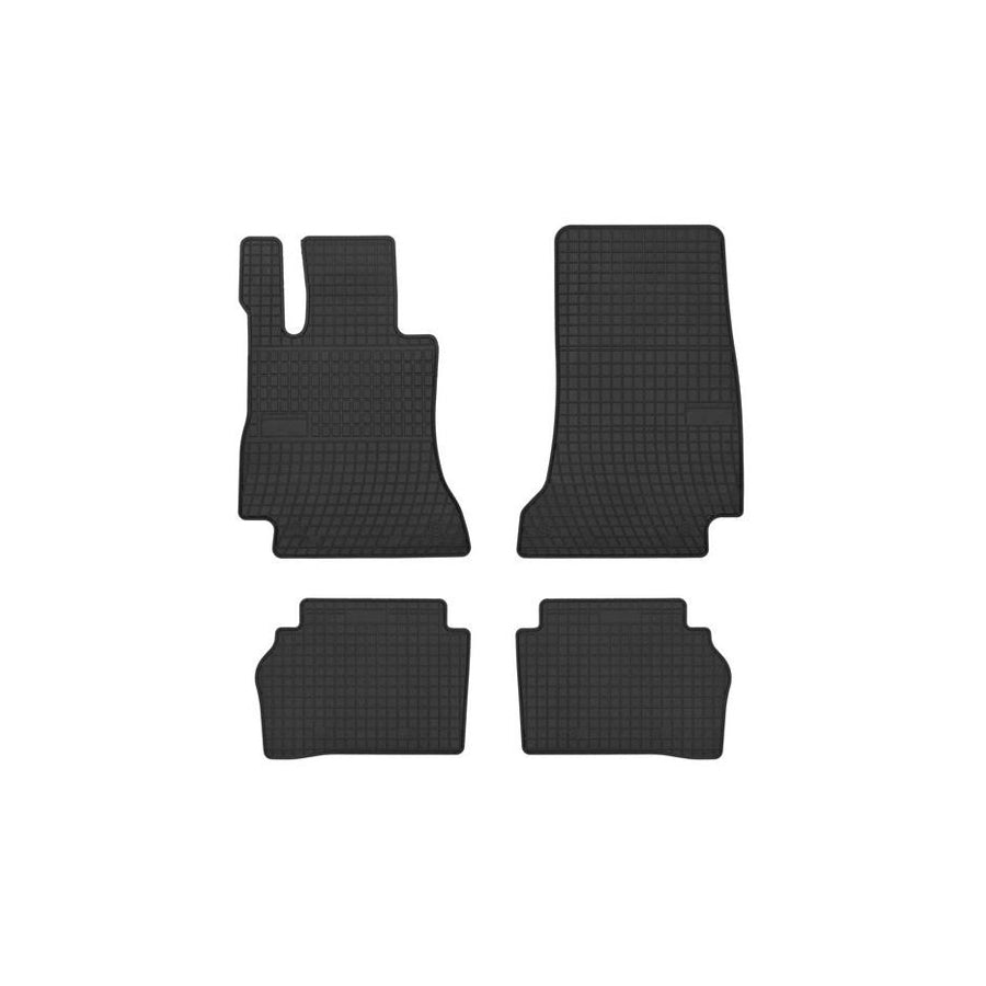 FROGUM Tailored 401761 Floor mat set suitable for MERCEDES-BENZ E-Class Elastomer, Front and Rear, Quantity: 4, Black, (LHD)