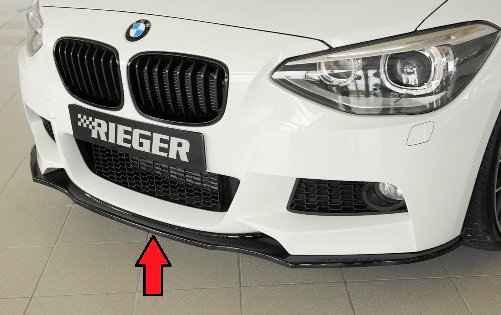 Rieger 00088081 BMW 1 Series F20 F21 Front Splitter - Glossy Black