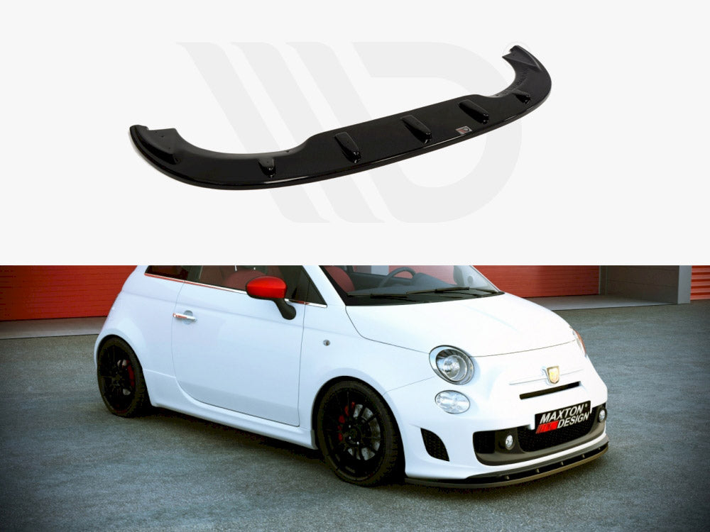 Maxton Design FI-500-ABARTH-FD1T Front Splitter V.1 Fiat 500 MK1 Abarth (2008-2012) | Duco Car Parts UK Car Parts