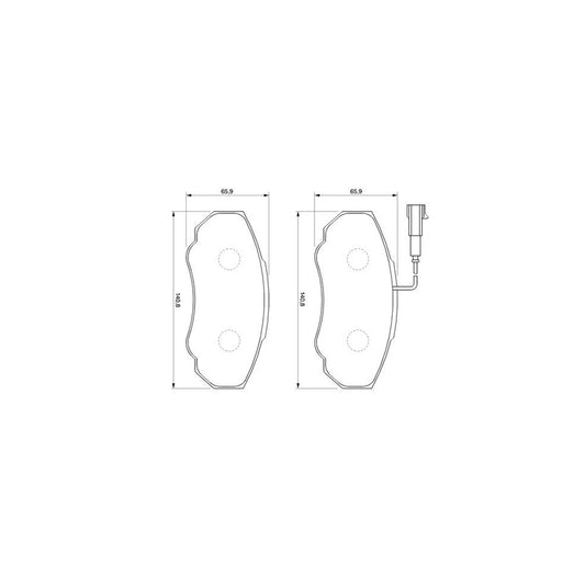 Bosch 0986424703 Brake Pad Set For Fiat Ducato Ii Platform Chassis 244 With Integrated Wear Sensor With Mounting Manual BP416