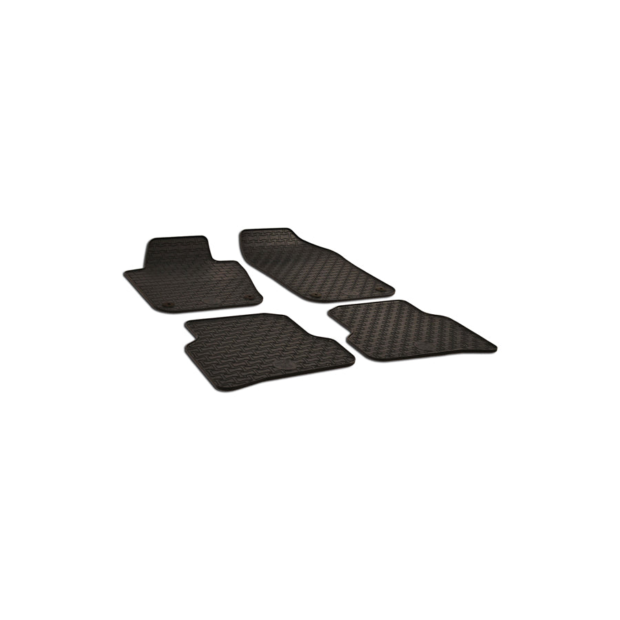 WALSER Tailored 50601 Floor mat set for SEAT IBIZA Elastomer, Front and Rear, Quantity: 4, Black