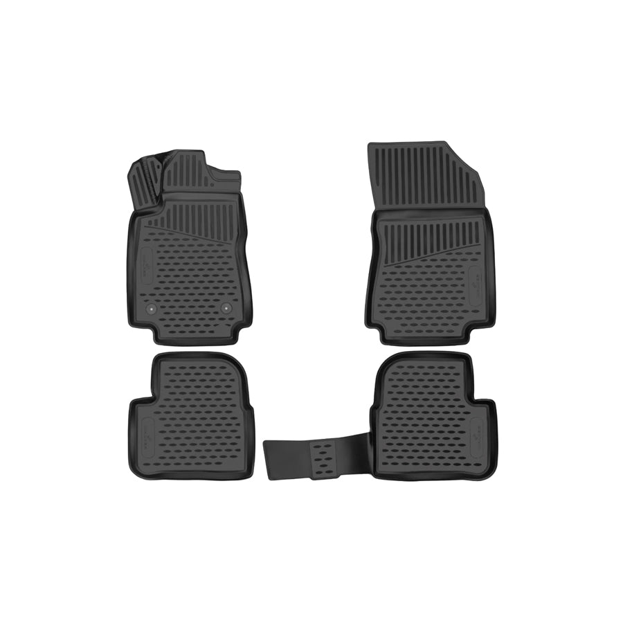 WALSER Tailored, XTR 75249 Floor mat set Elastomer, Front and Rear, Black
