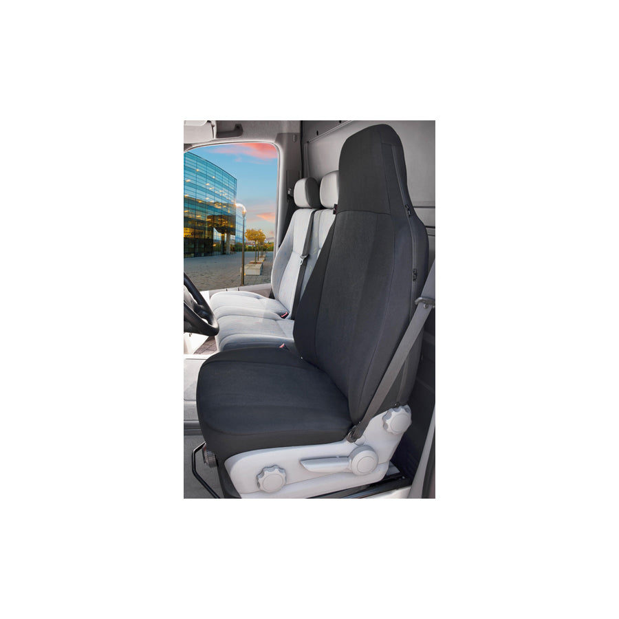 WALSER 10503 Car seat cover Grey, Polyester, Front