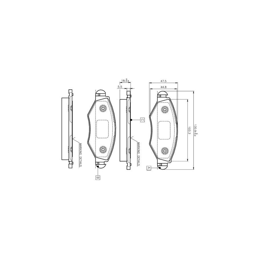 Bosch 0986Tb2316 Brake Pad Set Excl Wear Warning Contact With Accessories