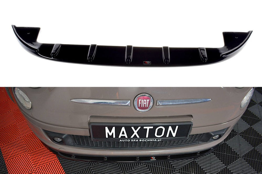 Maxton Design FI-500-FD1T Front Splitter V.1 Fiat 500 Hatchback (Pre-Facelift) | Duco Car Parts UK Car Parts