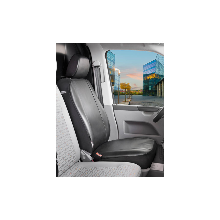 WALSER 10501 Car seat cover Anthracite, Leatherette, Polyester, Front