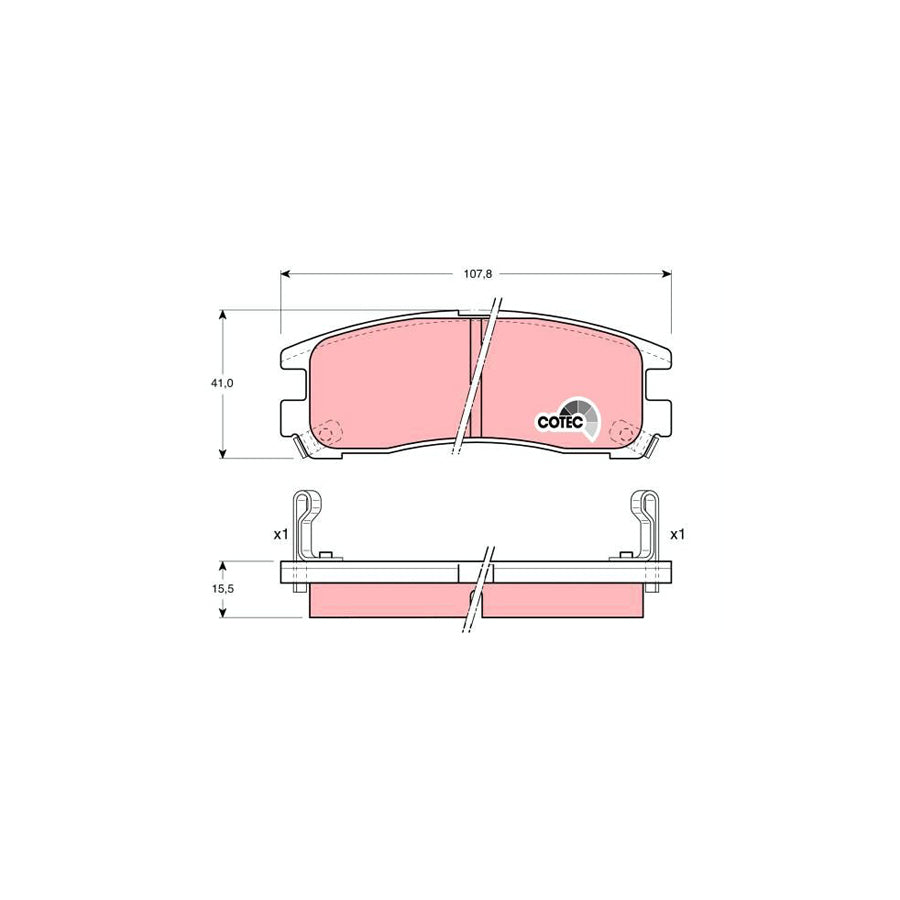 TRW Cotec Gdb1023 Brake Pad Set With Acoustic Wear Warning