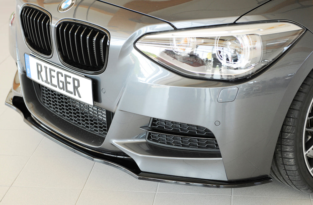 Rieger 00088081 BMW 1 Series F20 F21 Front Splitter - Glossy Black