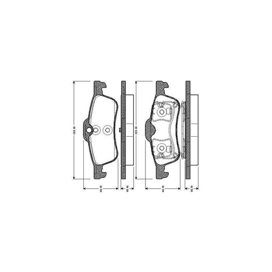Bosch 0986Tb2838 Brake Pad Set Excl Wear Warning Contact With Accessories