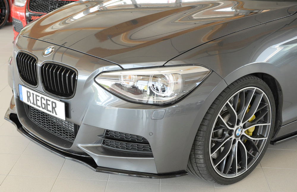 Rieger 00088081 BMW 1 Series F20 F21 Front Splitter - Glossy Black