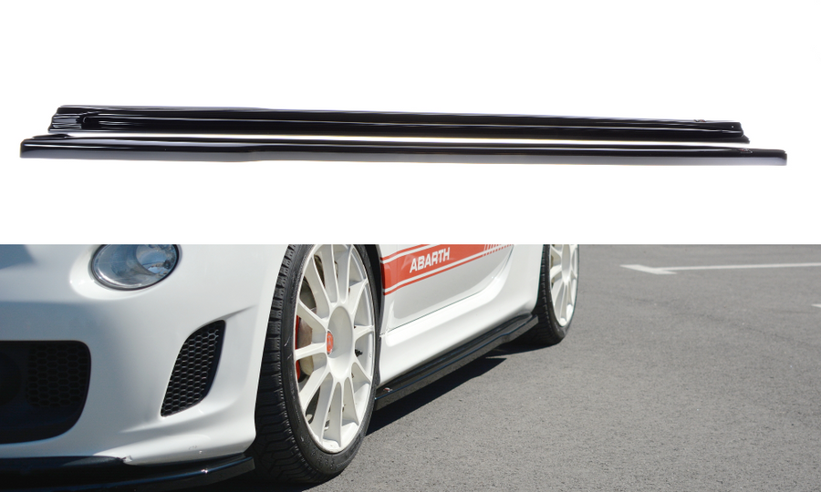 Maxton Design FI-500-ABARTH-SD1T Side Skirts Diffusers Fiat 500 Abarth MK1 | Duco Car Parts UK Car Parts