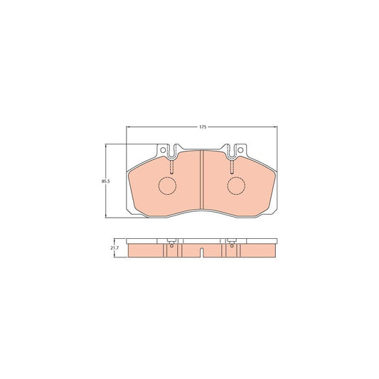 TRW Gdb5050 Brake Pad Set Prepared For Wear Indicator