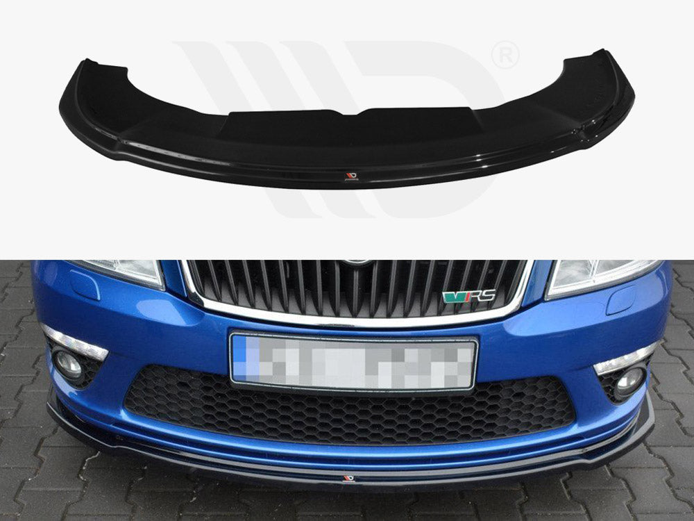 Maxton Design SK-OC-2F-RS-FD2T Front Splitter V.2 Skoda Octavia MK2 Vrs Facelift (2008-2013) | Duco Car Parts UK Car Parts