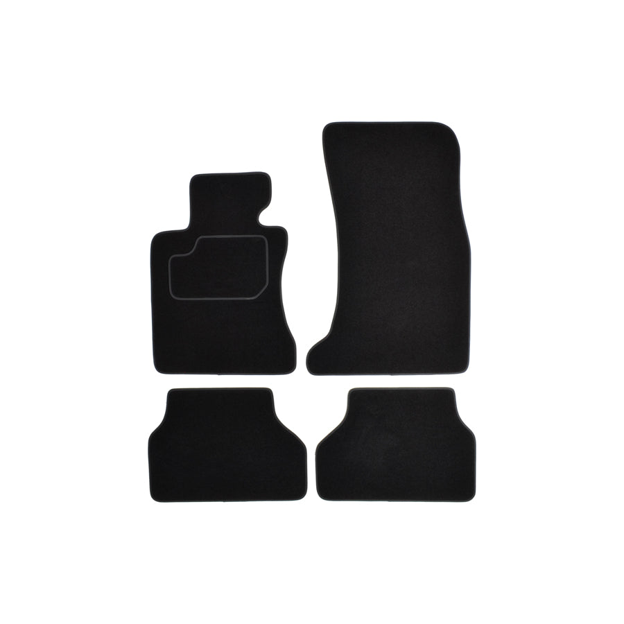 CUSTOPOL Tailored BM160C Floor mat set for BMW 5 Saloon (E60) Textile, Front and Rear, Quantity: 4, Black
