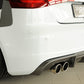 Rieger 00099356 Audi 8V A3 Rear Diffuser for Twin Tailpipe Left & Right - Carbon-Look