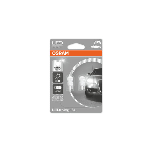 Osram 501 Cool White LED Replacement Bulbs (Pair)