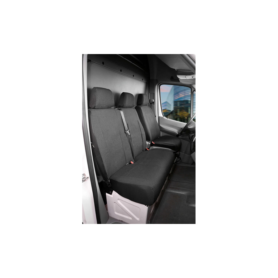 WALSER 10475 Car seat cover Grey, Polyester, Front