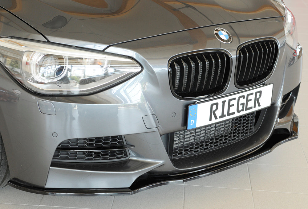 Rieger 00088081 BMW 1 Series F20 F21 Front Splitter - Glossy Black