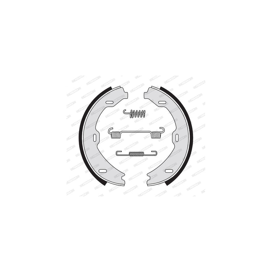 FERODO PREMIER FSB4307 Brake Shoe Set suitable for MERCEDES BENZ S Class with handbrake lever