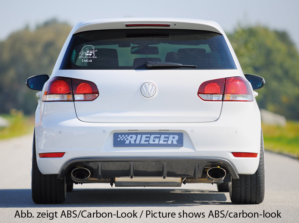 Rieger 00059522 VW Mk6 Golf Rear Diffuser (GTI & GTD) -  Matte Black