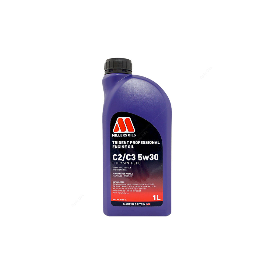 Millers Oils Trident Professional C2/C3 5W-30 Fully Synthetic Engine Oil 1l