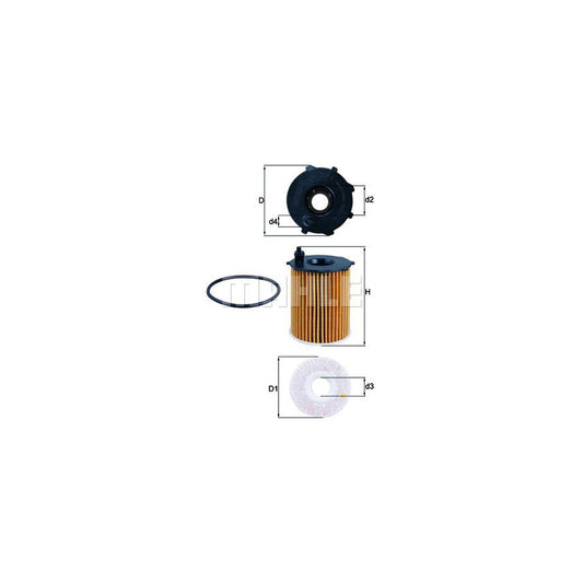 MAHLE ORIGINAL OX 171/16D Oil Filter Filter Insert