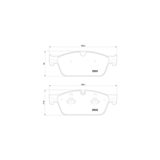 Brembo P 50 112 Brake Pad Set Prepared For Wear Indicator