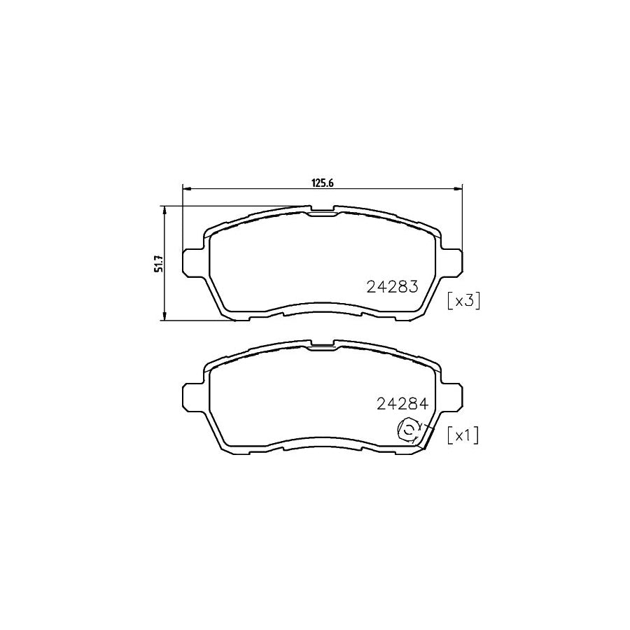 Hella 8DB 355 025 501 Brake Pad Set With Acoustic Wear Warning