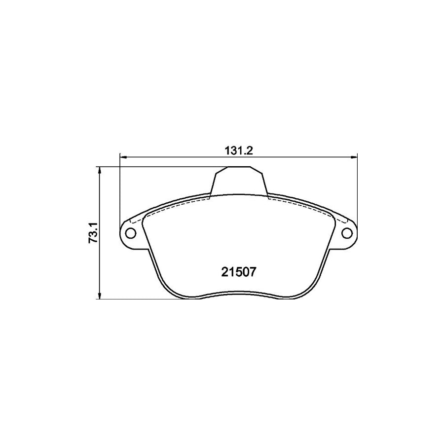 Hella 8DB 355 019 071 Brake Pad Set For Peugeot 605 Saloon Incl Wear Warning Contact