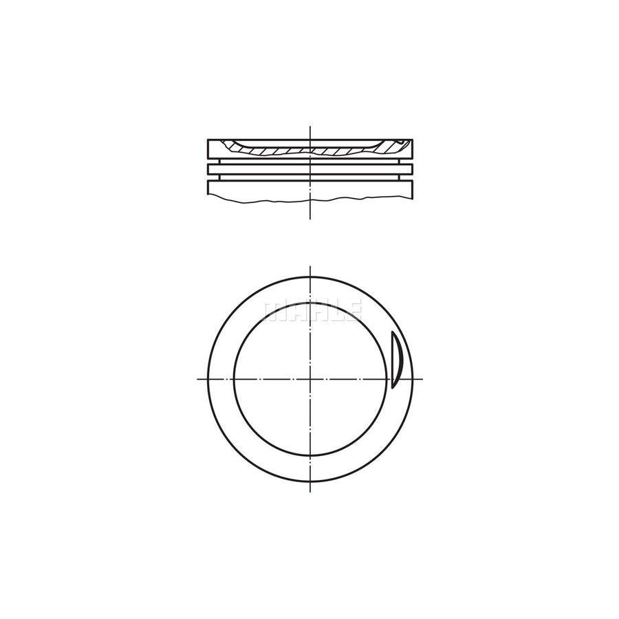 MAHLE ORIGINAL 030 83 00 Piston 82,51 mm, without cooling duct