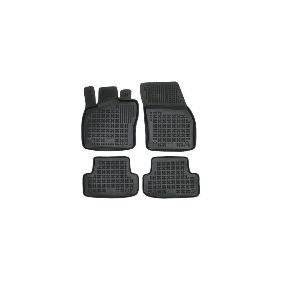 REZAW PLAST 200123 Floor mat set for VW T-Roc (A11) Elastomer, Front and Rear, Black