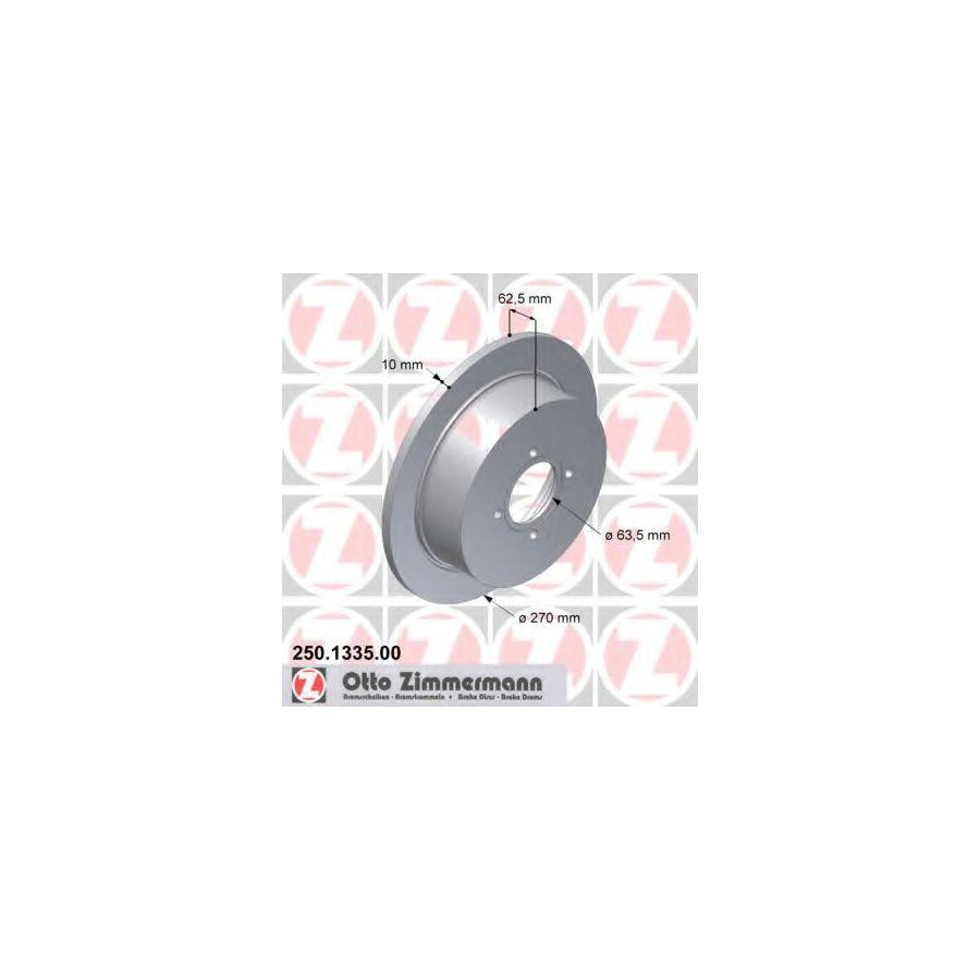 ZIMmERMANN 250 1335 00 Brake Disc Solid