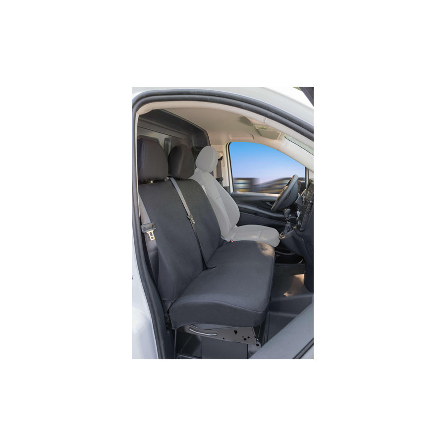 WALSER 10534 Car seat cover suitable for MERCEDES-BENZ V-Class (W447) Grey, Polyester, Front