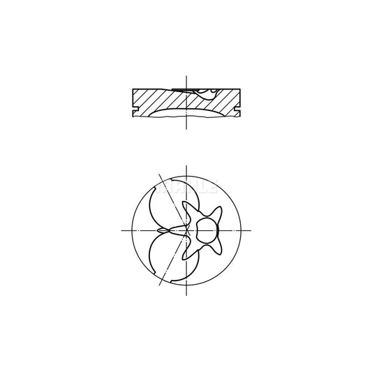 MAHLE ORIGINAL 676 12 02 Piston 92,10 mm, with piston rings, without cooling duct