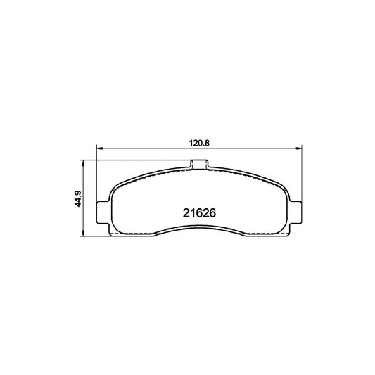 Hella 8DB 355 016 501 Brake Pad Set Not Prepared For Wear Indicator