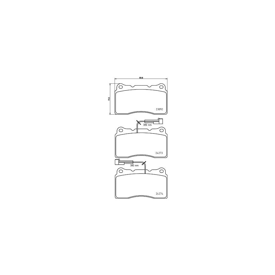 Hella 8DB 355 012 291 Brake Pad Set With Integrated Wear Warning Contact