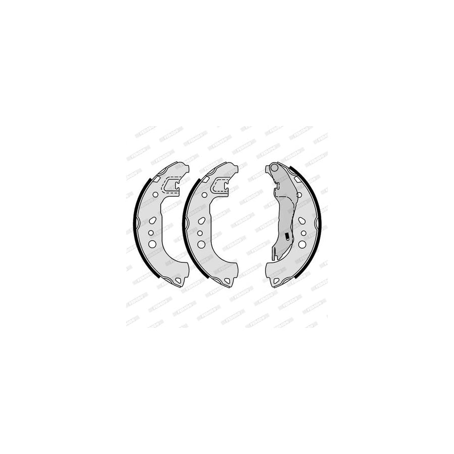 FERODO FSB4199 Brake Shoe Set with handbrake lever PREMIER