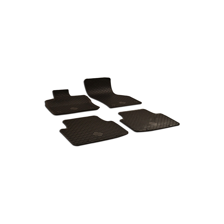 WALSER Tailored 50685 Floor mat set for SKODA OCTAVIA Elastomer, Front and Rear, Quantity: 4, Black
