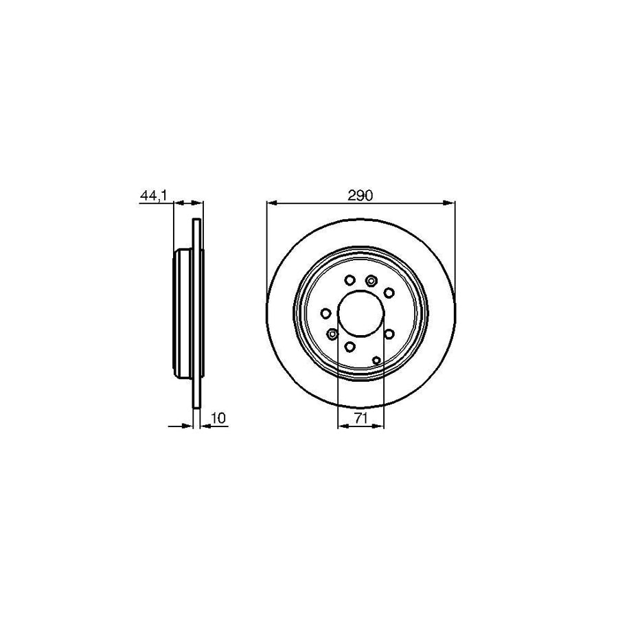 BOSCH 0 986 478 556 Brake Disc for PEUGEOT 605 Saloon Solid Oiled