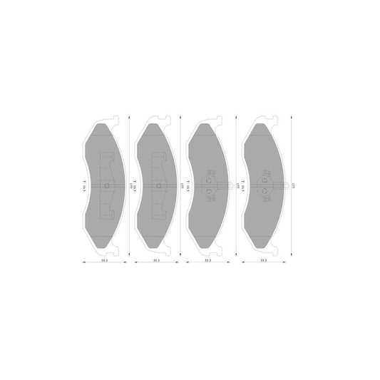 Bosch 0986Ab3079 Brake Pad Set With Anti Squeak Plate With Piston Clip BP3079N