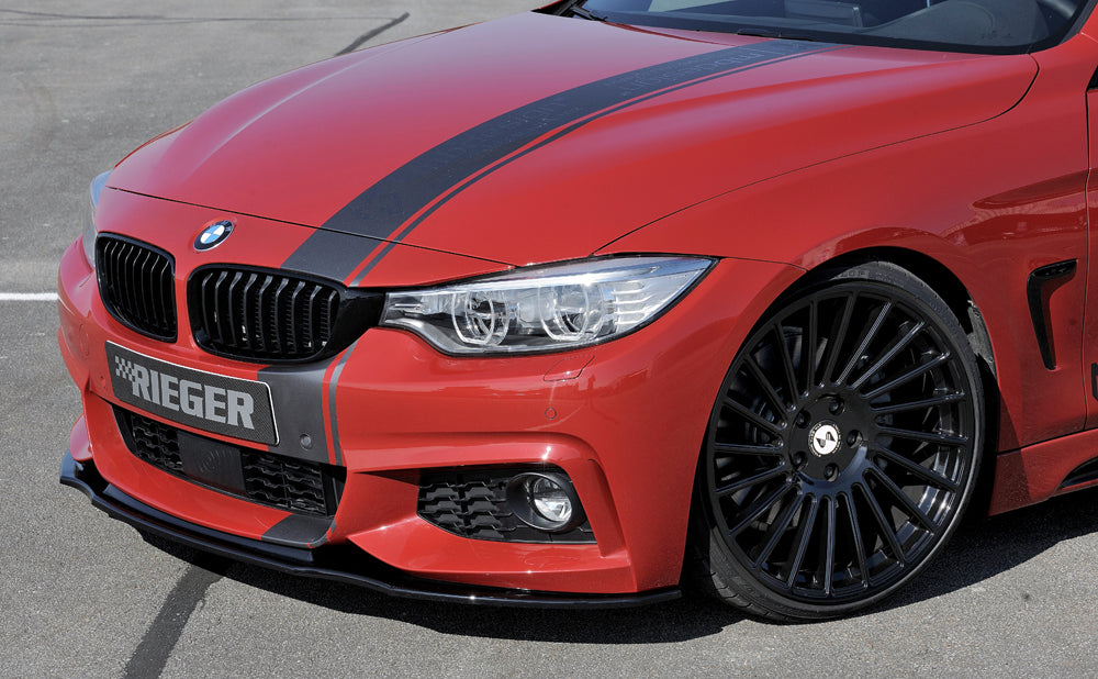 Rieger 00088086 BMW 4 Series F32 F33 F36 Front Splitter - Glossy Black