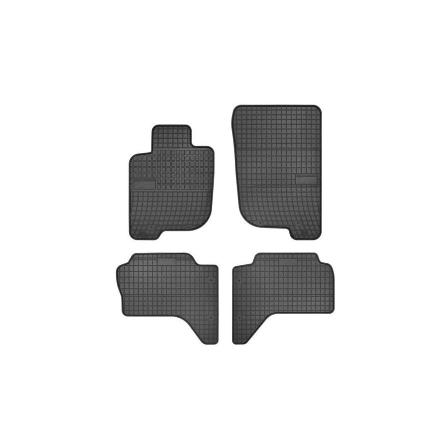 FROGUM Tailored 0483 Floor mat set for MITSUBISHI L200 / Triton IV Pickup (KA, KB) Elastomer, Front and Rear, Quantity: 4, Black, (LHD)